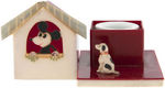 MICKEY MOUSE HOUSE CELLULOID INKWELL SET.