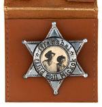 "MARSHAL WILD BILL HICKOK" METAL BADGE WITH PHOTO, WALLET AND ID CARD.