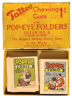 "POPEYE COMIC" GUM FOLDERS COMPLETE SET W/RARE BOX.