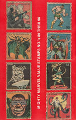 "MIGHTY MARVEL VALUE STAMP BOOK" & STAMPS FEATURING MARVEL COMICS CHARACTERS.