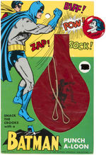 "BATMAN PUNCH A-LOON" CARDED BALLOON NOVELTY TOY.