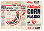 "TOM CORBETT SPACE CADET VISOR" KELLOGG'S CORN FLAKES BOX FLAT.