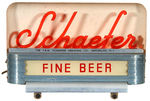 “SCHAEFER FINE BEER” LIGHTED DISPLAY.