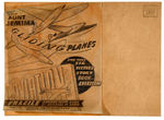 "AUNT JEMIMA MODEL PLANES/AVIATION BOOK" AD ORIGINAL ART & ENVELOPE PROTOTYPE PAIR.