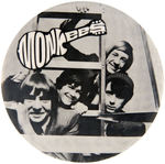 "MONKEES" THREE LARGE BUTTONS FROM THE 1960s.