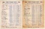 1956 BALTIMORE COLTS TEAM-SIGNED SQUAD ROSTER & AUTOGRAPH CARD PAIR.