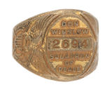 "DON WINSLOW SQUADRON OF PEACE" SCARCE RING FROM IODENT WITH LOW SERIAL NUMBER.