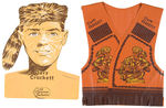 "DAVY CROCKETT" DIE-CUT STORE DISPLAY WITH VINYL VEST.