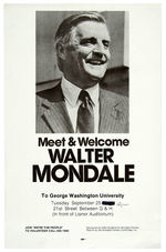 WALTER MONDALE TO GEORGE WASHINGTON UNIVERSITY POSTER.