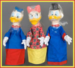 DONALD DUCK FAMILY EUROPEAN ISSUE PUPPET SET.