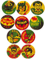 BATMAN SCARCE 1” SIZE VENDING MACHINE BUTTONS (COLOR VARIETIES).