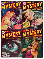 "DIME MYSTERY MAGAZINE" LOT OF FIVE PULPS.