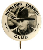"HOPALONG CASSIDY CLUB" REAL PHOTO RARE AUSTRALIAN BUTTON