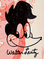 WALTER LANTZ SIGNED "WOODY WOODPECKER" SHEET MUSIC WITH SKETCH.