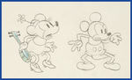 CAMPING OUT PRODUCTION DRAWING FEATURING MICKEY & MINNIE MOUSE.