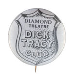 DICK TRACY MOVIE THEATER RARE CLUB BUTTON FROM HAKE COLLECTION & CPB.