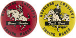 "HOPALONG CASSIDY'S SAVING RODEO" FIVE BUTTONS FROM CPB.