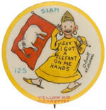 YELLOW KID 1896 BUTTON #125.