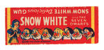 SNOW WHITE AND THE SEVEN DWARFS" CHEWING GUM PAPER WRAPPER.