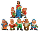 RARE SNOW WHITE AND THE SEVEN DWARFS FIGURINE SET.