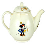 MICKEY MOUSE AND OTHERS RARE NORWEGIAN CERAMIC TEAPOT.