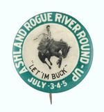 PAIR OF EARLY WESTERN RODEO BUTTONS FROM HAKE COLLECTION & CPB.