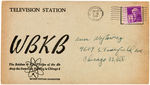 "TELEVISION STATION WBKB" EARLY TV SCHEDULE CARD LOT.