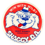 "WALT DISNEY PRODUCTIONS' THE SHAGGY D.A." BUTTON.