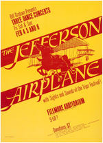 JEFFERSON AIRPLANE BILL GRAHAM & FAMILY DOG CONCERT POSTER TRIO.