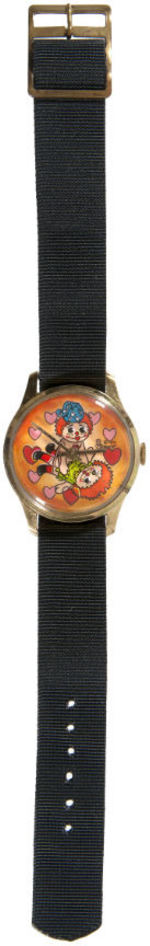 RAGGEDY ANN & ANDY RISQUE ADULT-THEMED WATCH.