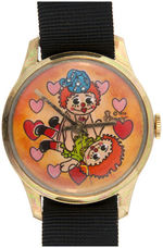 RAGGEDY ANN & ANDY RISQUE ADULT-THEMED WATCH.