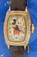 "MICKEY MOUSE INGERSOLL" RARE BOXED GOLD ELECTRO-PLATED WRISTWATCH (1st BOXED VERSION).