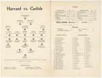 HARVARD VS. CARLISLE 1911 FOOTBALL PROGRAM.