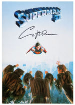 "SUPERMAN II" PROMOTIONAL MOVIE MAGAZINE BOLDLY SIGNED ON FRONT COVER BY CHRISTOPHER REEVE.