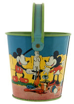 MICKEY & MINNIE MOUSE & PLUTO SMALL SAND PAIL.