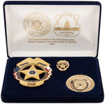 OBAMA 2009 INAUGURATION WASHINGTON POLICE SERIALLY NUMBERED BOXED BADGE SET.