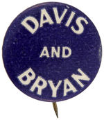“DAVIS AND BRYAN” SCARCE NAME BUTTON.