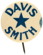 “DAVIS/SMITH” SCARCE COATTAIL NAME BUTTON.