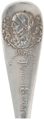 SUSAN B. ANTHONY "POLITICAL EQUALITY" STERLING SILVER SPOON.