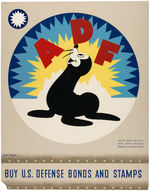 DISNEY INSIGNIA WAR BONDS AND STAMPS POSTER - ALASKA DEFENSE FORCE.