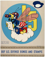 DISNEY INSIGNIA WAR BONDS AND STAMPS POSTER - 15th OBSERVATION SQUADRON.