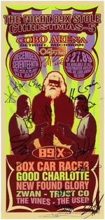 "THE NIGHT 89X STOLE CHRISTMAS - 5" MULTI-SIGNED CONCERT POSTER.