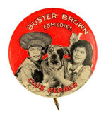 MOVIE "CLUB MEMBER" BUTTON FOR UNIVERSAL'S "BUSTER BROWN COMEDIES."