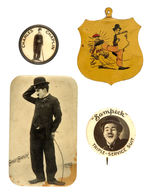 CHARLES CHAPLIN AS THE TRAMP FOUR ITEMS CIRCA 1915-1920.