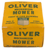 "OLIVER MECHANIZED MOWER" & "SIDE DELIVERY RAKE" BOXED FARM TOY PAIR.