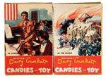 "WALT DISNEY'S DAVY CROCKETT CANDIES AND TOY" BOXES.