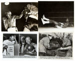 WORLD WELTERWEIGHT CHAMPION KID GAVILAN LOT OF 7 NEWS SERVICE PHOTOS.