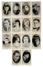 MOVIE ACTORS AND ACTRESSES CARDS NEAR-SET.