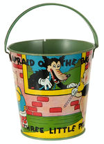 "WHO'S AFRAID OF THE BIG BAD WOLF/THREE LITTLE PIGS" SAND PAIL.