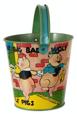 "WHO'S AFRAID OF THE BIG BAD WOLF/THREE LITTLE PIGS" SAND PAIL.